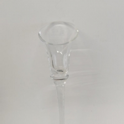 Portacandele Candeliere in Vetro Trasparente con Candela Rosa Calla Vintage