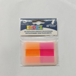 Post it Index  Segnapagina Adesivi con Dispenser Riposizionabili Semitrasparenti Colori Fluo da 40 60 100 Pezzi