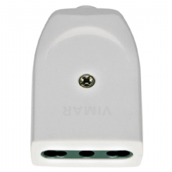 Presa Bipresa Volante Vimar 223B 2P T 16A P17/11 Assiale Bianco