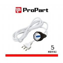 Prolunga Lineare ProPart Bipasso Schuko 5 Metri Bianco Spina 16A