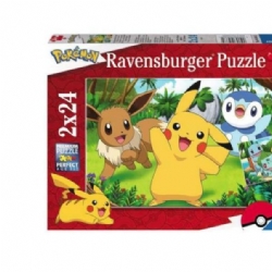 Puzzle Pokemon Collezione 2x24 2 Puzzle da 24 Pezzi