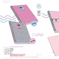 Quaderno Spiralato 5 MM - CHIARA FERRAGNI - Scuola Fashion Blogger - Boss Babe - Eyelike - Quadernone A4 Quadretti Rosa Azzurro Argento