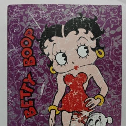Raccoglitore A5 anelli Betty Boop Personaggio Sfondo Viola