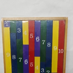 Regoli Numerati in Legno Colorato da1 a 10 per Imparare Matematica