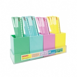 Righello ARDA 16 cm - Keep Colour - Colori Pastello Azzurro Lilla Giallo Verde
