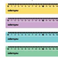 Righello Pastel ColorxYou 17 CM Colore Azzurro Giallo Rosa Verde