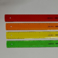 Righello TintaUnita Flex 30 cm Flessibile Colore arancione  rosso  verde giallo