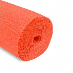 Rotolo Carta Crespa 180 gr 581 Colore Arancio Fluo Cartotecnica Rossi Fioristi Superior Crespata Tinta Unita