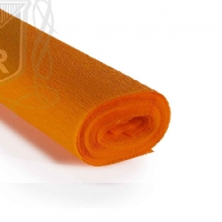 Rotolo Carta Crespa 60 gr 299 Arancio Intenso Cartotecnica Rossi Hobby Crespata Tinta Unita