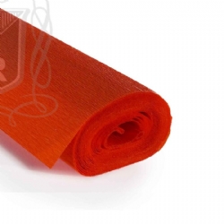 Rotolo Carta Crespa 60 gr 306 Arancione Intenso Scuro Cartotecnica Rossi Hobby Crespata Tinta Unita