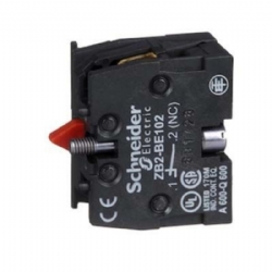 Schneider Electric ZB2BE102 Elemento di Contatti Aggiuntivo 1NC  Ritorno a Molla 400V Montaggio Frontale Morsetto a Vite