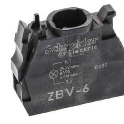 Schneider Electric ZBV6 Telemecanique Blocco Luminoso per Lampadine BA9s Diametro 22mm Morsetti a Vite