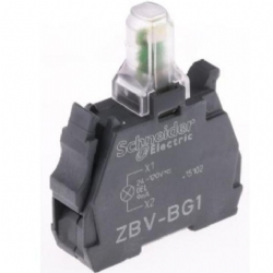Schneider Electric ZBVBG1 Elemento Luminoso Led Universale da 24V a 120V Diametro 22mm Morsetto a Vite