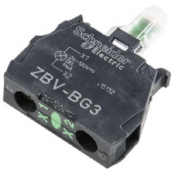 Schneider Electric ZBVBG3 Elemento Luminoso Led Integrato Verde da 24V a 120V Diametro 22mm Morsetto a Vite