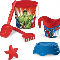  Mondo Secchiello  Bucket Set Marvel Avengers Colore Rosso Blu