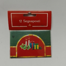Segnaposto 12 Pezzi con Decorazioni Natalizie