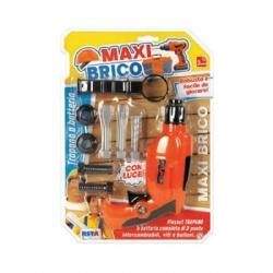 Set Trapano a Batteria Maxi Brico con Accessori