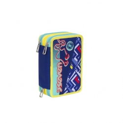 Seven - Astuccio 3 zip - Widget giallo blu verde azzurro