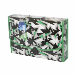 Seven Cartellina Polionda - Cartella tecnica porta disegni - Triangoli Rombi Bianco Colore Verde Nero Bianco Verdone Grigio