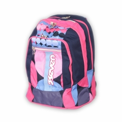 Seven - Zaino Advanced Loud  - Colore Viola Rosa Blu Blue Azzurro Fuxia Fuxia Con Fantasia Palline Cerchi Colorati