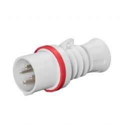 Spina Mobile Diritta Gewiss GW60008H  HP IP44 IP54 3P T 16A 380 415V 50 60HZ Rosso 6H Cablaggio a Vite