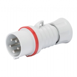  Spina Mobile Diritta Gewiss GW60009H  HP IP44 IP54 3P N T 16A 380 415V 50 60HZ Rosso 6H Cablaggio a Vite