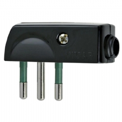 Spina Volante Vimar 206 2P T 10 A SPA17 90 Gradi Nero