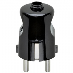 Spina Volante Vimar 230 2P T 16A  Shuko Tedesca Nero