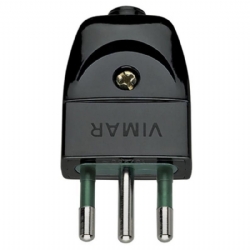 Spina volante Vimar 201 2P  T 10A S11 Assiale Nero