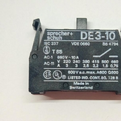 Sprecher Schuh DE310 Blocco di Contatti 1 NO 600V 10A Diametro di Montaggio 22mm