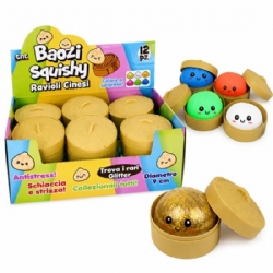 Squishy Ravioli Cinesi Baozi Antistress Trova i Rari Glitter 9 cm