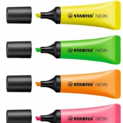 Stabilo Neon  Evidenziatore Fluo tubetto Rosa Fuxia