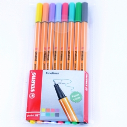 Stabilo - Point 88 - Confezione 8 Penne extra fine - colori pastello