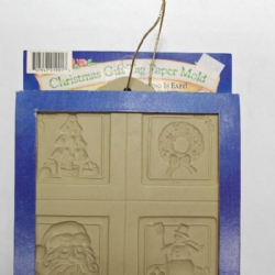 Stampo Brown Bag Paper Art Ceramica Quadrata Fantasia Natale 15x15 cm per Creare Biglietti Decorazioni