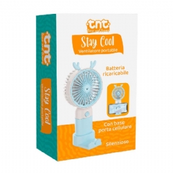 Stay Cool  TNT Mini Ventilatore USB Con Base Porta Smartphone