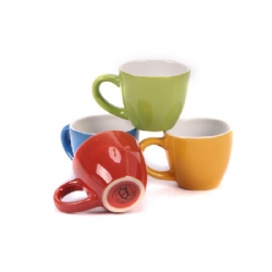 Tazze Marchio da Caffe Multicolore di Porcellana Lucida