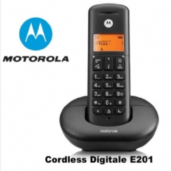 Telefono Cordless Digital E201 Motorola Nero