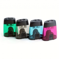 Temperamatita Eagle 2 Fori con Contenitore Trasparente Colori Assortiti