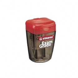 Temperamatita Stabilo Exam Grade - Temperino 1 Foro con contenitore Rosso Nero