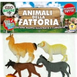 Teorema Busta Animali della Fattoria Rigidi 6 Pezzi con Mappa Illustrata