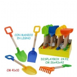  Teorema Mini Palette e Rastrello Manico Legno Colori Assortiti