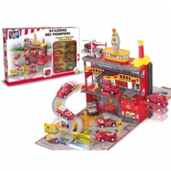 Teorema Playset Garage Stazione Pompieri Valigetta e Macchinine