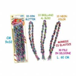 Teorema Scoubidou Mania 30 Fili 60 Cm Colori Neon Glitter