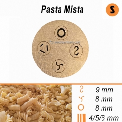 Trafila in Bronzo Speciale Pasta Mista per zuppe minestre Maccheroni Fusilli Tagliatelle Caserecce - VIP/2