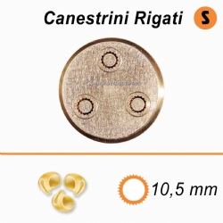 Trafila in Bronzo Speciale Pipe Rigate o Canestrini Rigati - VIP4 Macchina per fare la pasta fresca 