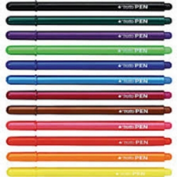 Tratto Pen  penna pennarello punta fina Blu Nero Rosso Verde  Giallo Marrone