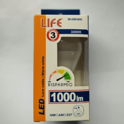 life 39920345C Lampada A60 Led 10W E27 3000K 1000lm