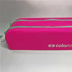 ColorxYou 10979 Astuccio in Silicone con Doppia Zip Colore Rosa