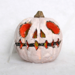Gadget Halloween - Zucca bianca - con luce interna cambia colore