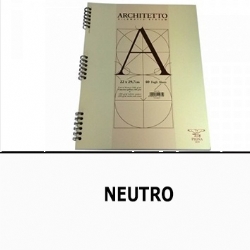 Pigna Block Notes Blocco Spiralato Architetto - 40 Fogli A4 Scuola Neutro Bianco Rilematic System - 100 grammi